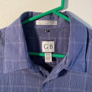Geoffrey Beene Blue Casual Button Down Shirt